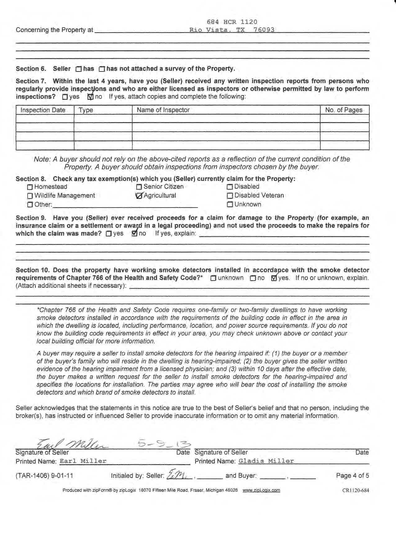 Seller's Disclosure (4)